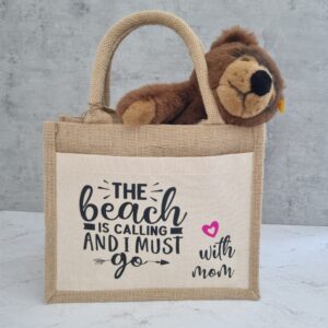 Personalisierte Jutetasche für Kinder mit Wunschtext