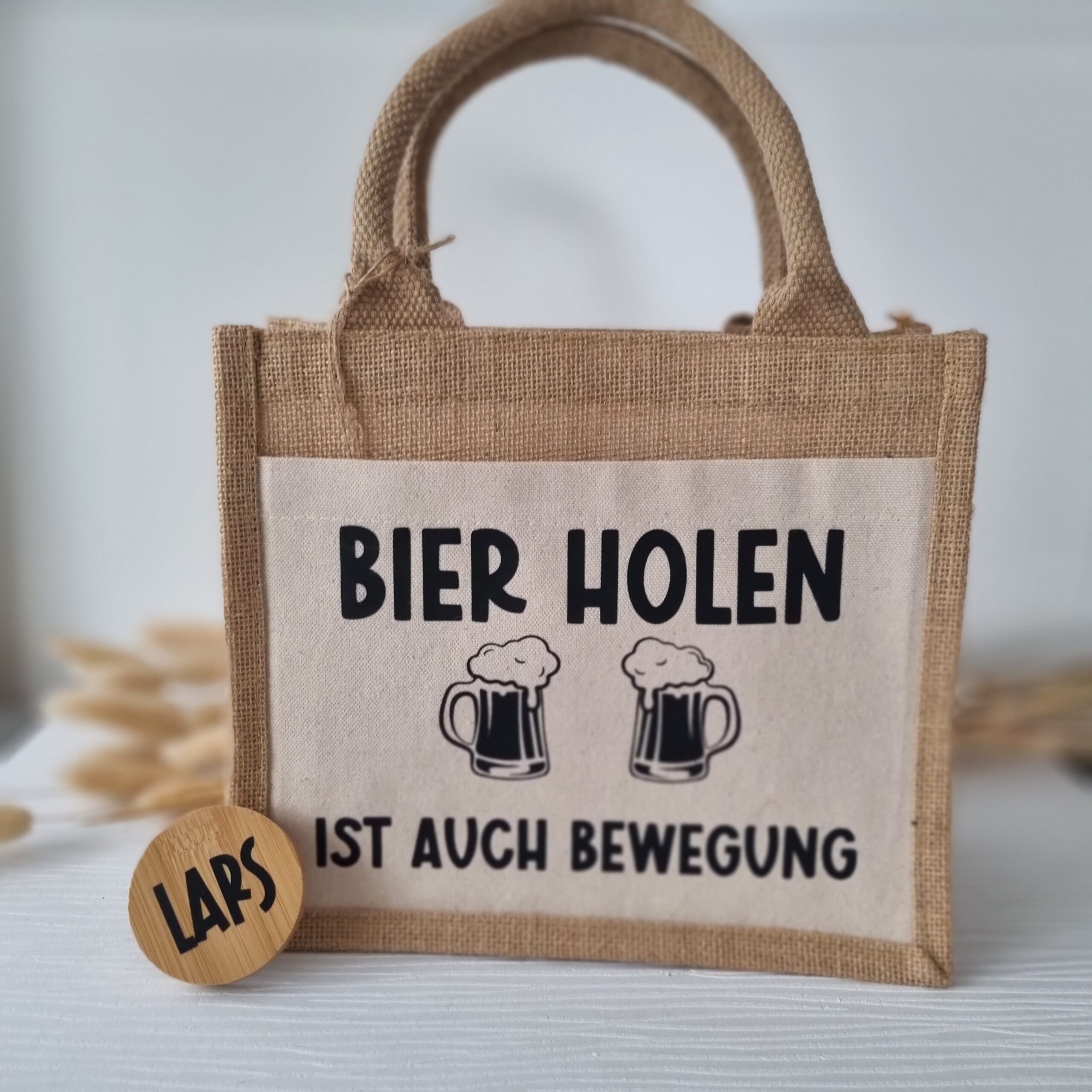 Männertragetasche für Bier | Männerhandtasche Vatertag Geschenk personalisiert – Bild 3
