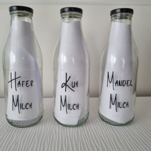 Glasflasche Upcycling personalisiert 1 L