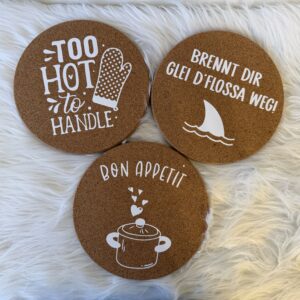 korkuntersetzer töpfe personalisiert