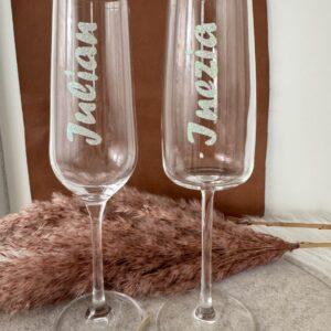 personalisiertes Sektglas mit Name