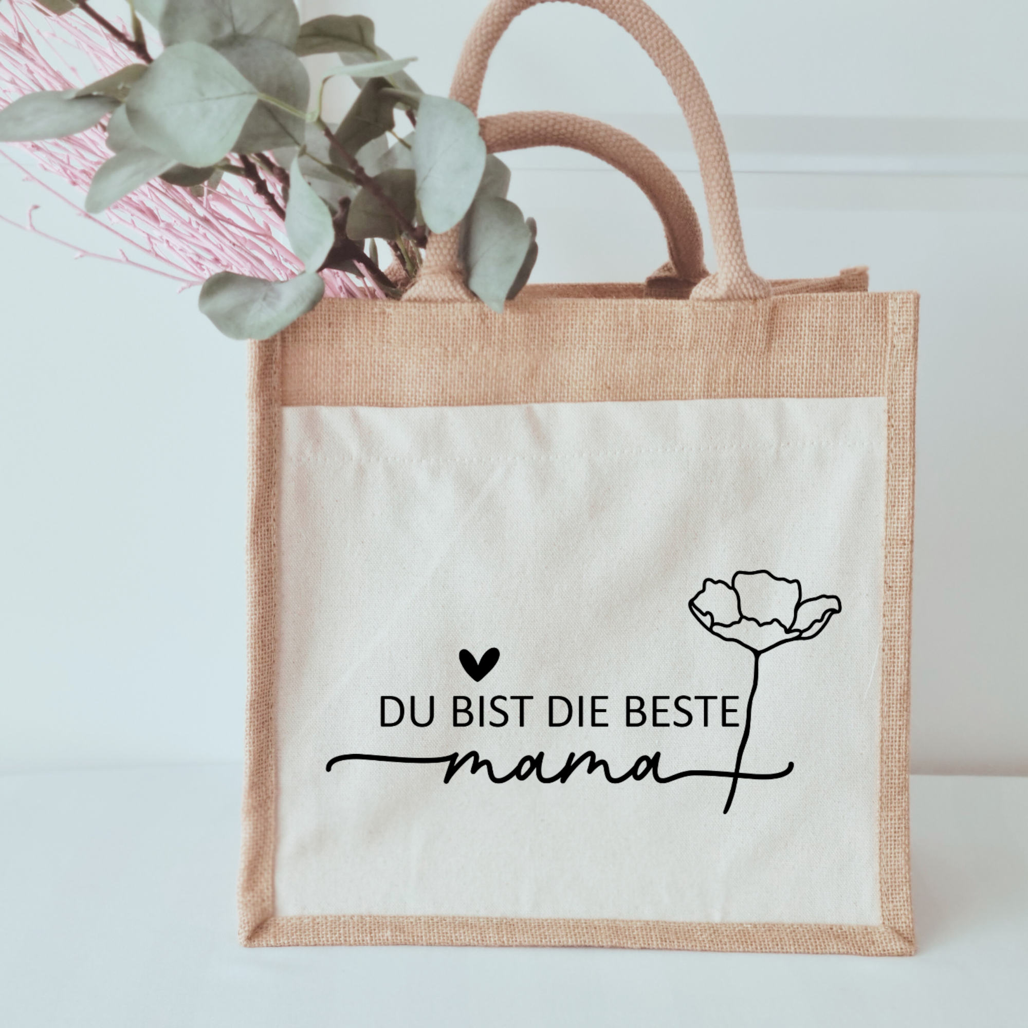 personalisierte jutetasche – geschenk für hebamme, lehrerin oder lieblingsmenschen | handgefertigt & nachhaltig